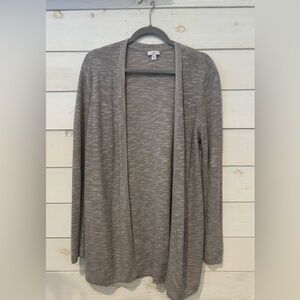 J. Jill Heathered Gray Open Cardigan